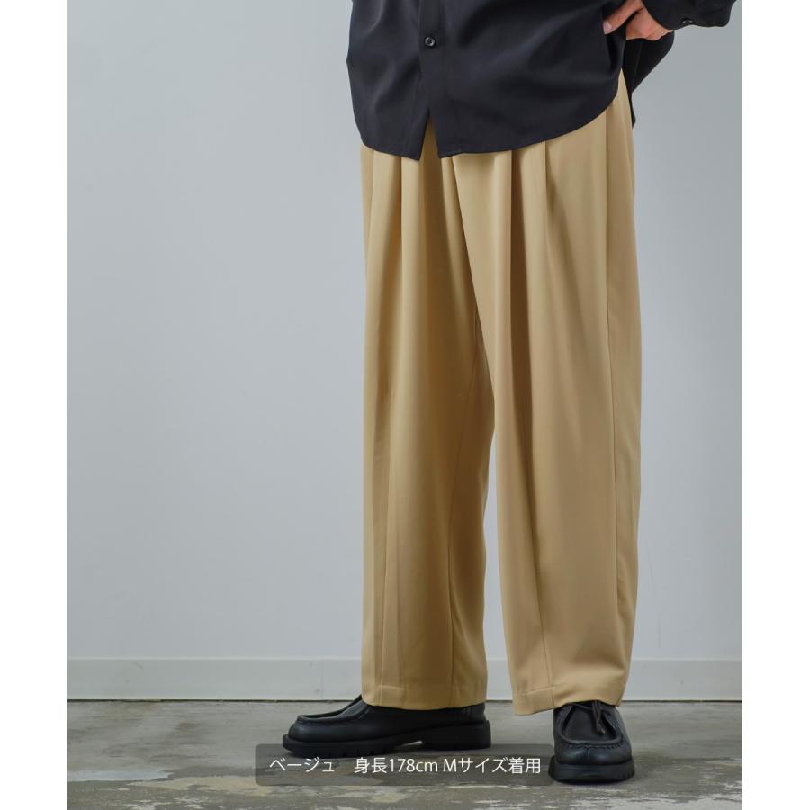 パステルカラー ワイド スラックスパンツ メンズ セットアップ対応 バルーンシルエット タック センタープレス イージーパンツ | improves | 14