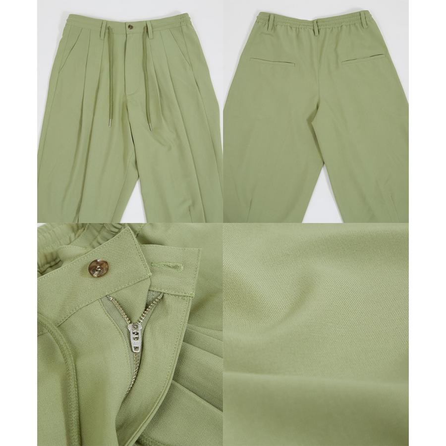 パステルカラー ワイド スラックスパンツ メンズ セットアップ対応 バルーンシルエット タック センタープレス イージーパンツ | improves | 19