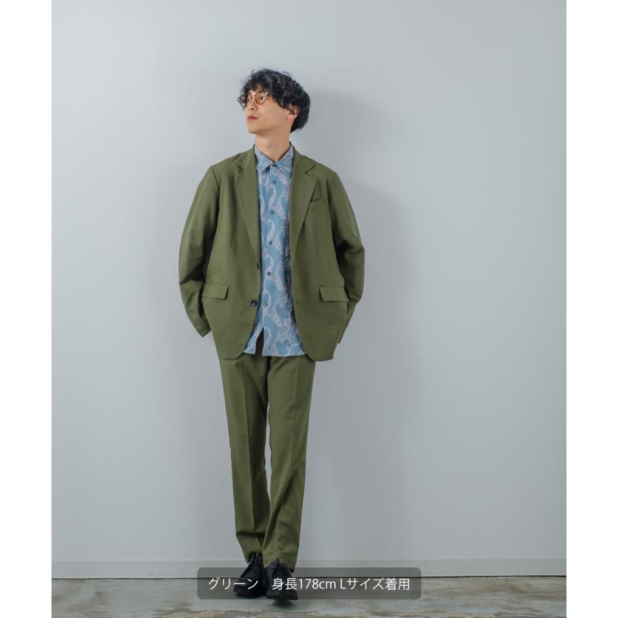 ナチュラルストレッチ テーラードジャケット メンズ セットアップ対応 2つボタン ビジカジ リモート会議 WEB会議 ベーシック シンプル カジュアル きれいめ | improves | 11