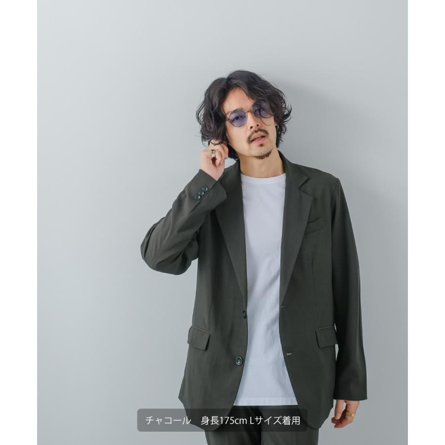ナチュラルストレッチ テーラードジャケット メンズ セットアップ対応 2つボタン ビジカジ リモート会議 WEB会議 ベーシック シンプル カジュアル きれいめ | improves | 16