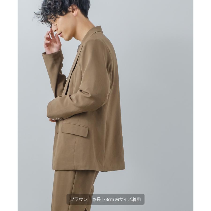 ナチュラルストレッチ テーラードジャケット メンズ セットアップ対応 2つボタン ビジカジ リモート会議 WEB会議 ベーシック シンプル カジュアル きれいめ | improves | 02