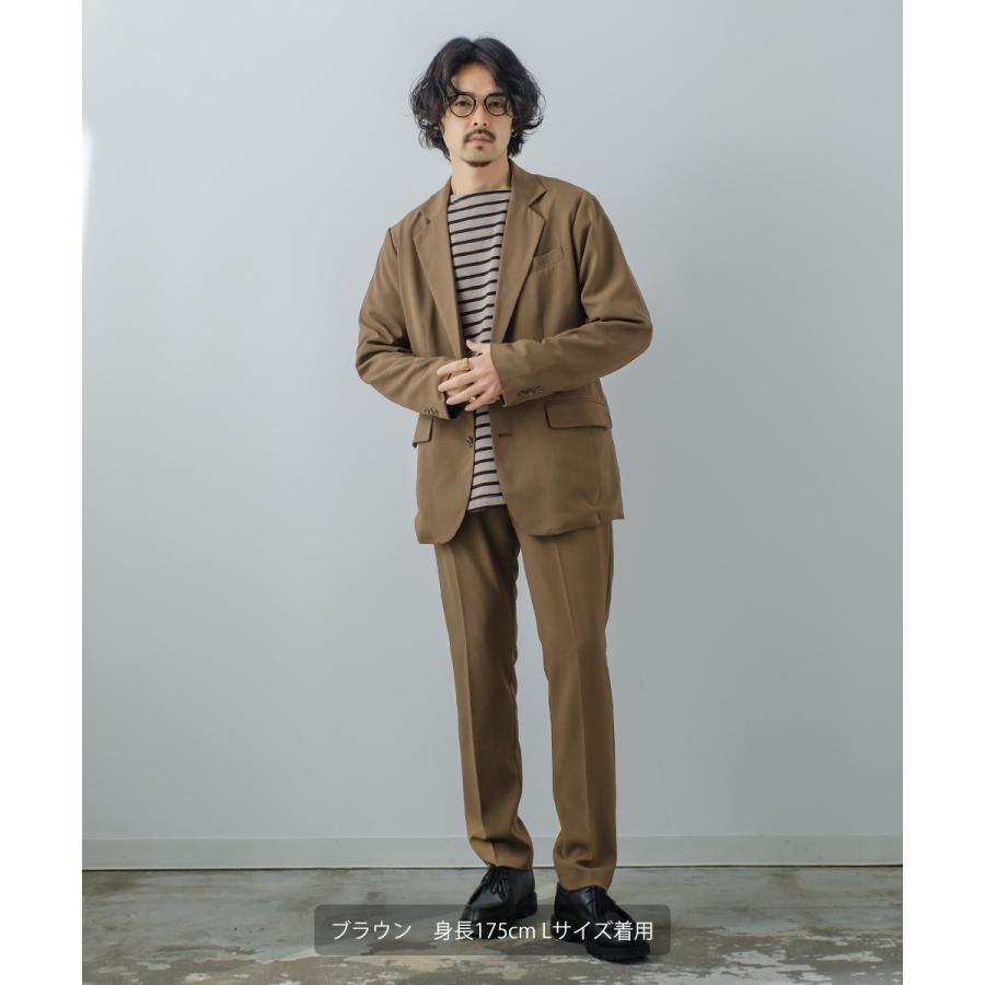 ナチュラルストレッチ テーラードジャケット メンズ セットアップ対応 2つボタン ビジカジ リモート会議 WEB会議 ベーシック シンプル カジュアル きれいめ | improves | 06