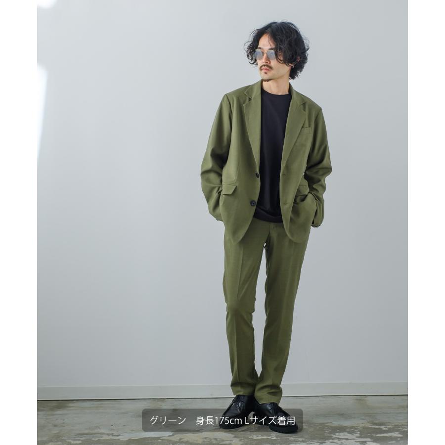 ナチュラルストレッチ テーラードジャケット メンズ セットアップ対応 2つボタン ビジカジ リモート会議 WEB会議 ベーシック シンプル カジュアル きれいめ | improves | 08