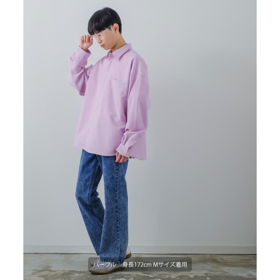 シャツ メンズ オーバーサイズ トレンチシャツ バックフライ シャツジャケット モード ベーシック トラッド シンプル カジュアル きれいめ ノームコア | improves | 13