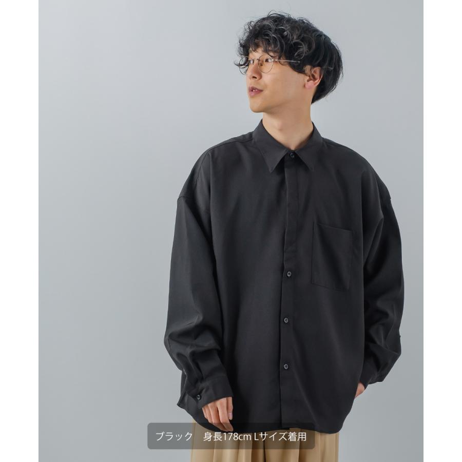 シャツ メンズ オーバーサイズ トレンチシャツ バックフライ シャツジャケット モード ベーシック トラッド シンプル カジュアル きれいめ ノームコア | improves | 14