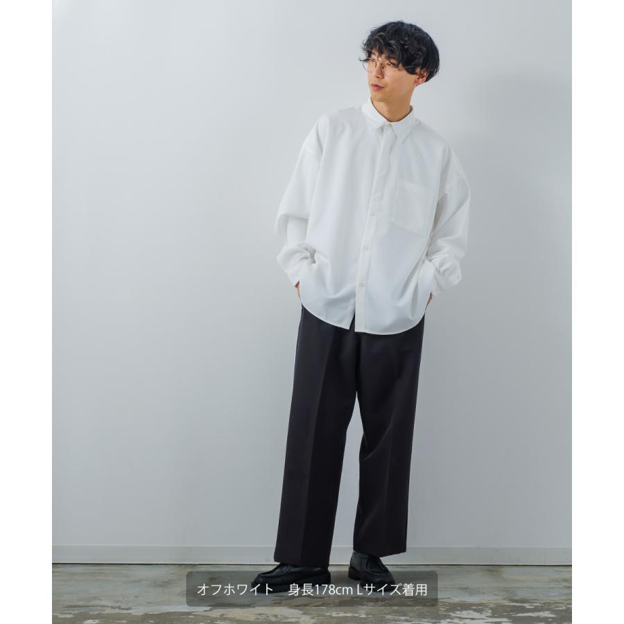 シャツ メンズ オーバーサイズ トレンチシャツ バックフライ シャツジャケット モード ベーシック トラッド シンプル カジュアル きれいめ ノームコア | improves | 04