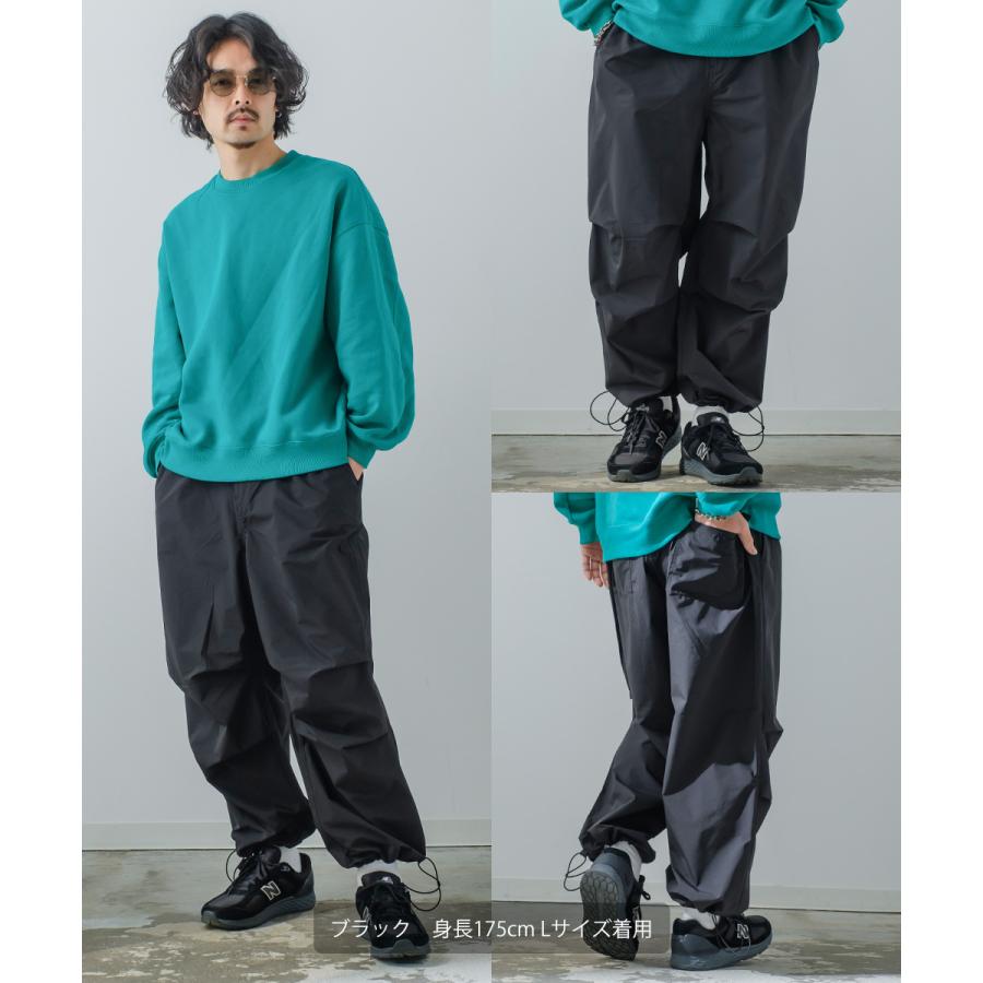 ポリナイロン ワイド ミリタリーパンツ メンズ スノーパンツ 軍パン アーミーパンツ 撥水 ツイル  タック レトロ ストリート 韓国ファッション | improves | 14