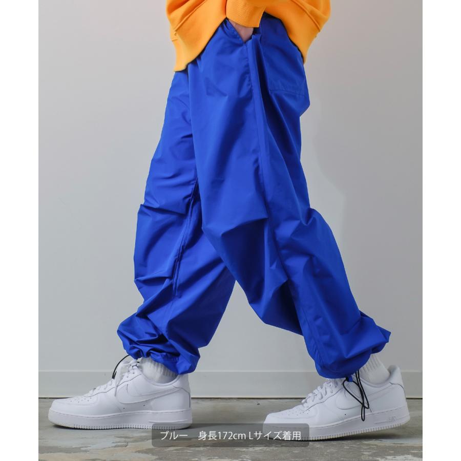 ポリナイロン ワイド ミリタリーパンツ メンズ スノーパンツ 軍パン アーミーパンツ 撥水 ツイル  タック レトロ ストリート 韓国ファッション | improves | 07