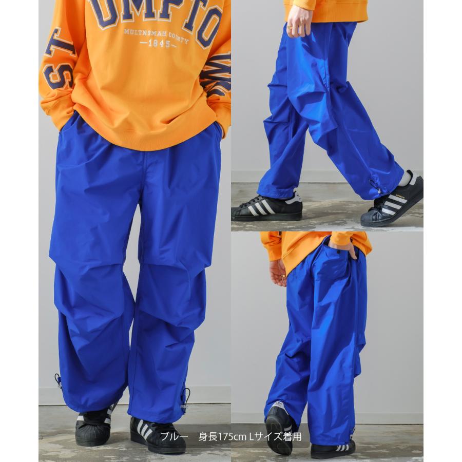 ポリナイロン ワイド ミリタリーパンツ メンズ スノーパンツ 軍パン アーミーパンツ 撥水 ツイル  タック レトロ ストリート 韓国ファッション | improves | 09