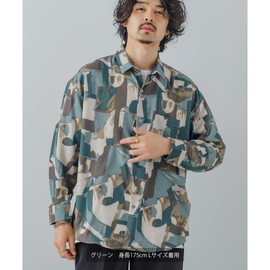 improves 総柄 レギュラーシャツ メンズ グラフィック アニマル柄