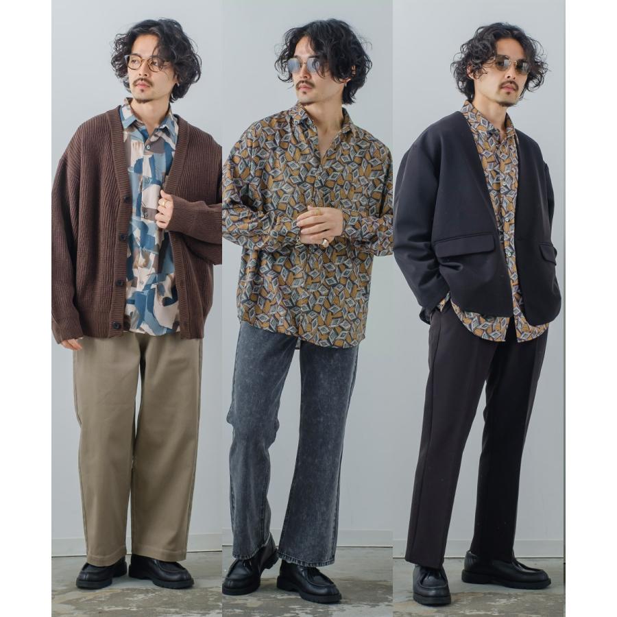 NEMETH 変形ロープ柄シャツジャケット 短丈 総柄 ホワイト USED】RALPH LAUREN SHORT SLEEVE SHIRT ALL OVER PATTERN