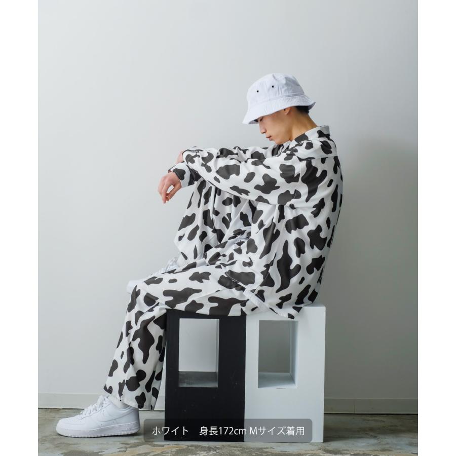 総柄 バルーンパンツ メンズ ラフィック アニマル柄 ワイドパンツ イージーパンツ ジョーゼット 総柄プリント とろみ素材 セットアップ対応 | improves | 17