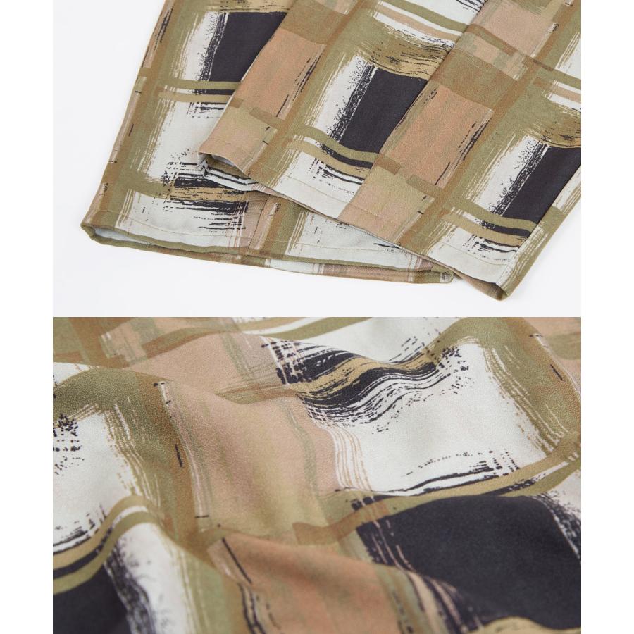 総柄 バルーンパンツ メンズ ラフィック アニマル柄 ワイドパンツ イージーパンツ ジョーゼット 総柄プリント とろみ素材 セットアップ対応 | improves | 19