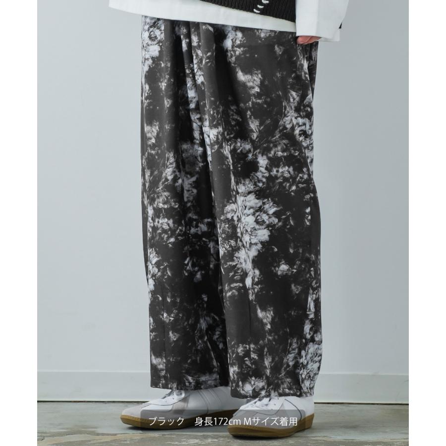 総柄 バルーンパンツ メンズ ラフィック アニマル柄 ワイドパンツ イージーパンツ ジョーゼット 総柄プリント とろみ素材 セットアップ対応 | improves | 07
