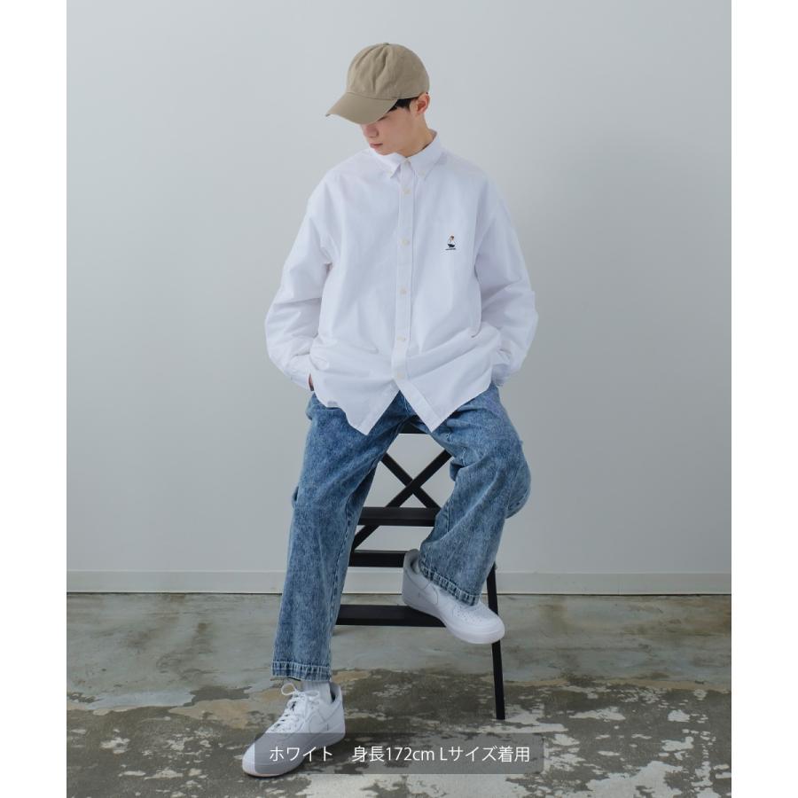 ワンポイント刺しゅう オックスシャツ メンズ 長袖 ストライプ ボタンダウン オーバーシャツ レギュラーシャツ きれいめ カジュアル モード 韓国ファッション |  | 22