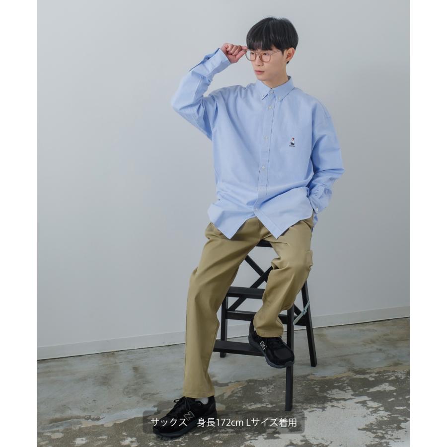 ワンポイント刺しゅう オックスシャツ メンズ 長袖 ストライプ ボタンダウン オーバーシャツ レギュラーシャツ きれいめ カジュアル モード 韓国ファッション |  | 24