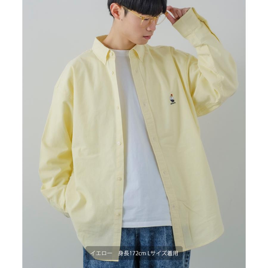 ワンポイント刺しゅう オックスシャツ メンズ 長袖 ストライプ ボタンダウン オーバーシャツ レギュラーシャツ きれいめ カジュアル モード 韓国ファッション |  | 11