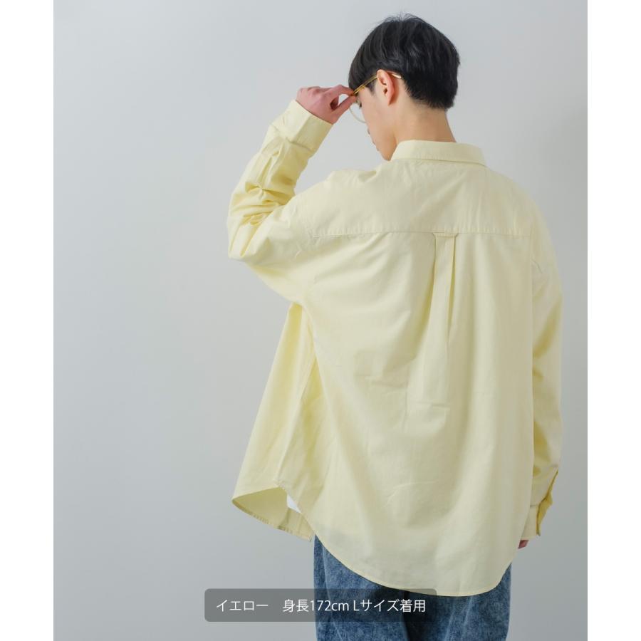 ワンポイント刺しゅう オックスシャツ メンズ 長袖 ストライプ ボタンダウン オーバーシャツ レギュラーシャツ きれいめ カジュアル モード 韓国ファッション |  | 12