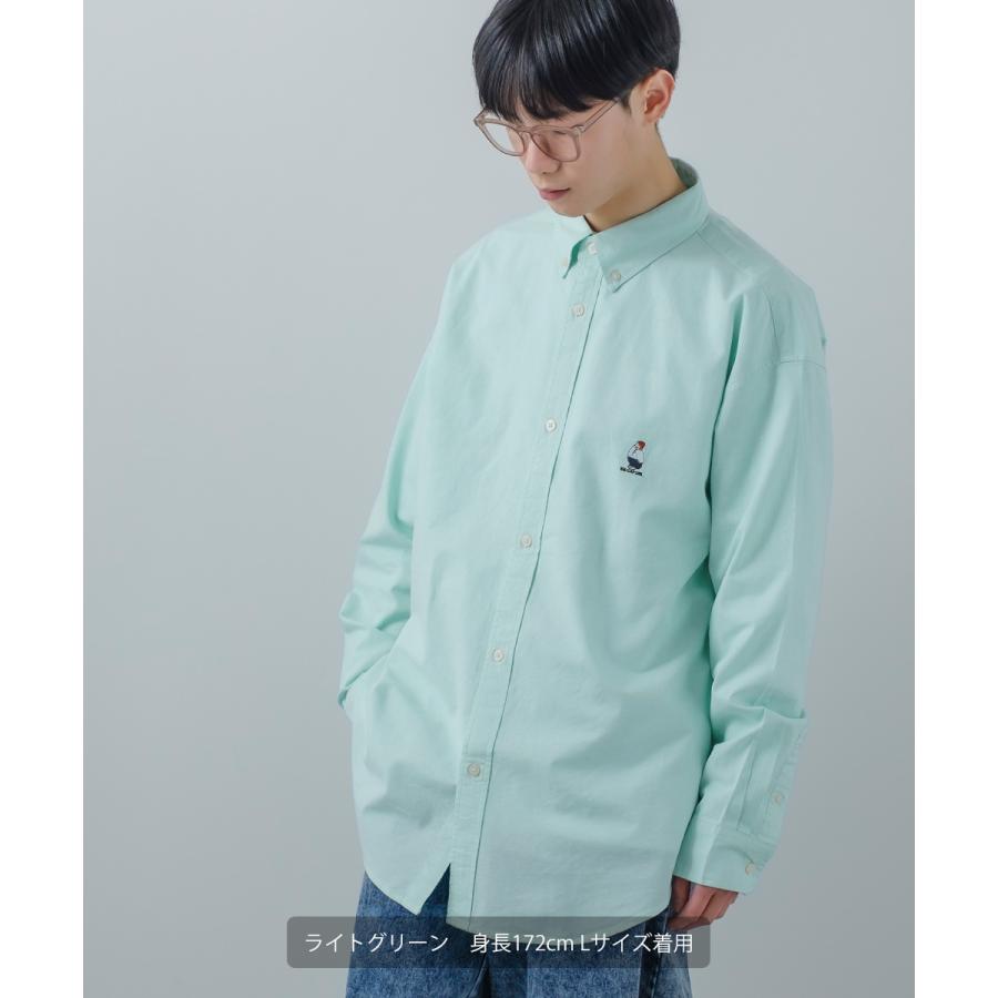 ワンポイント刺しゅう オックスシャツ メンズ 長袖 ストライプ ボタンダウン オーバーシャツ レギュラーシャツ きれいめ カジュアル モード 韓国ファッション |  | 14