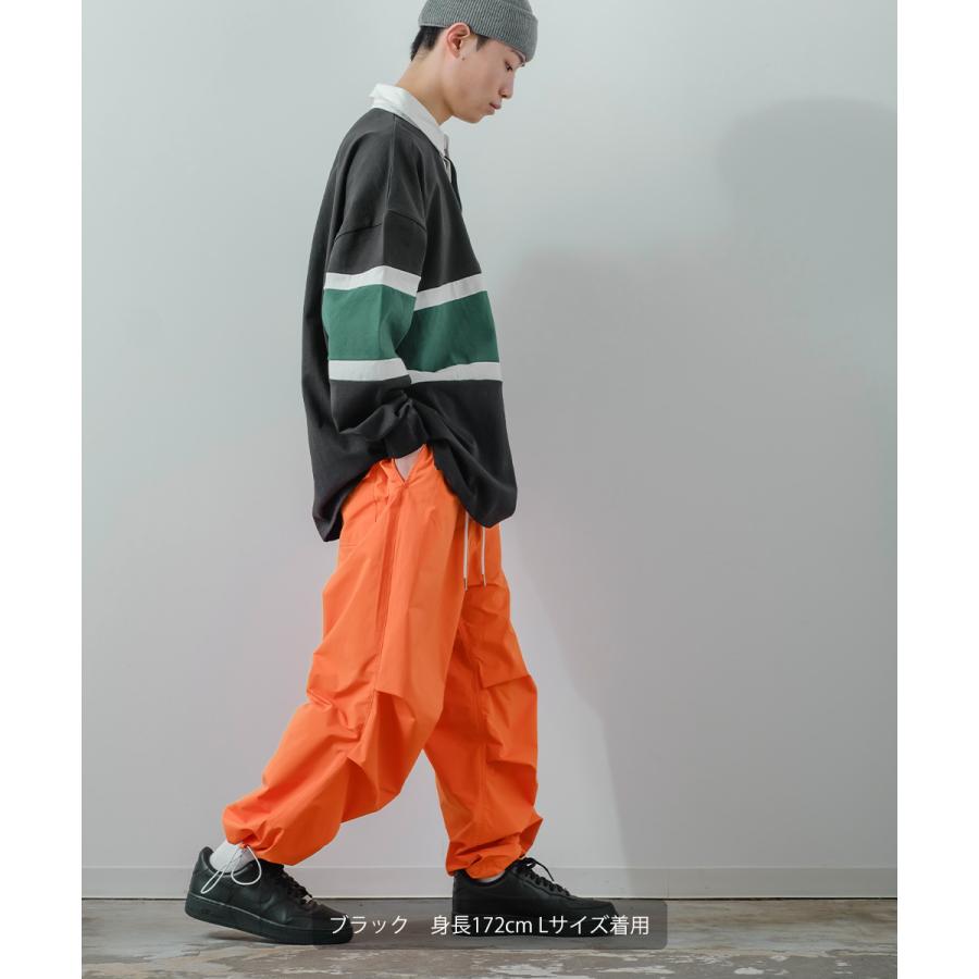 ラガーシャツ メンズ ヘビーウェイト 切替 ラインデザイン ポロシャツ 肉厚生地 オーバーサイズ ビッグシルエット 古着MIX ヴィンテージ風 | improves | 10