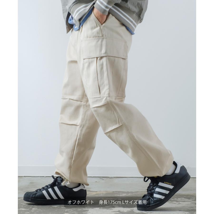 カーゴパンツ メンズ ワイド 綾織 ワークパンツ イージーパンツ ミリタリー 大きいサイズ ゆったり 韓国ファッション 古着系 ストリート カジュアル アメカジ | improves | 01