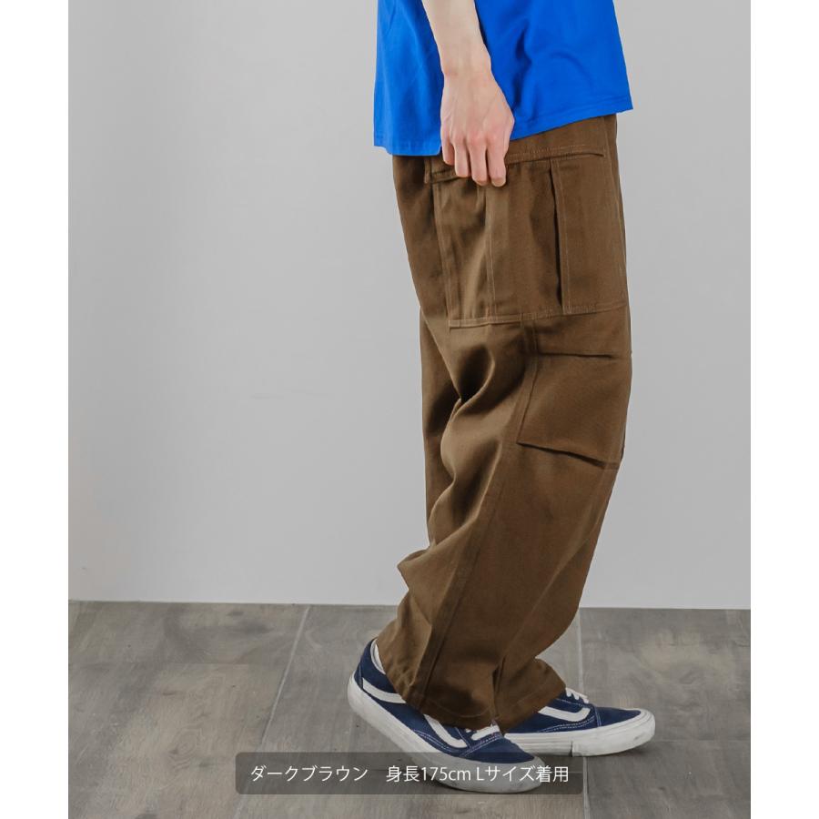 カーゴパンツ メンズ ワイド 綾織 ワークパンツ イージーパンツ ミリタリー 大きいサイズ ゆったり 韓国ファッション 古着系 ストリート カジュアル アメカジ | improves | 12