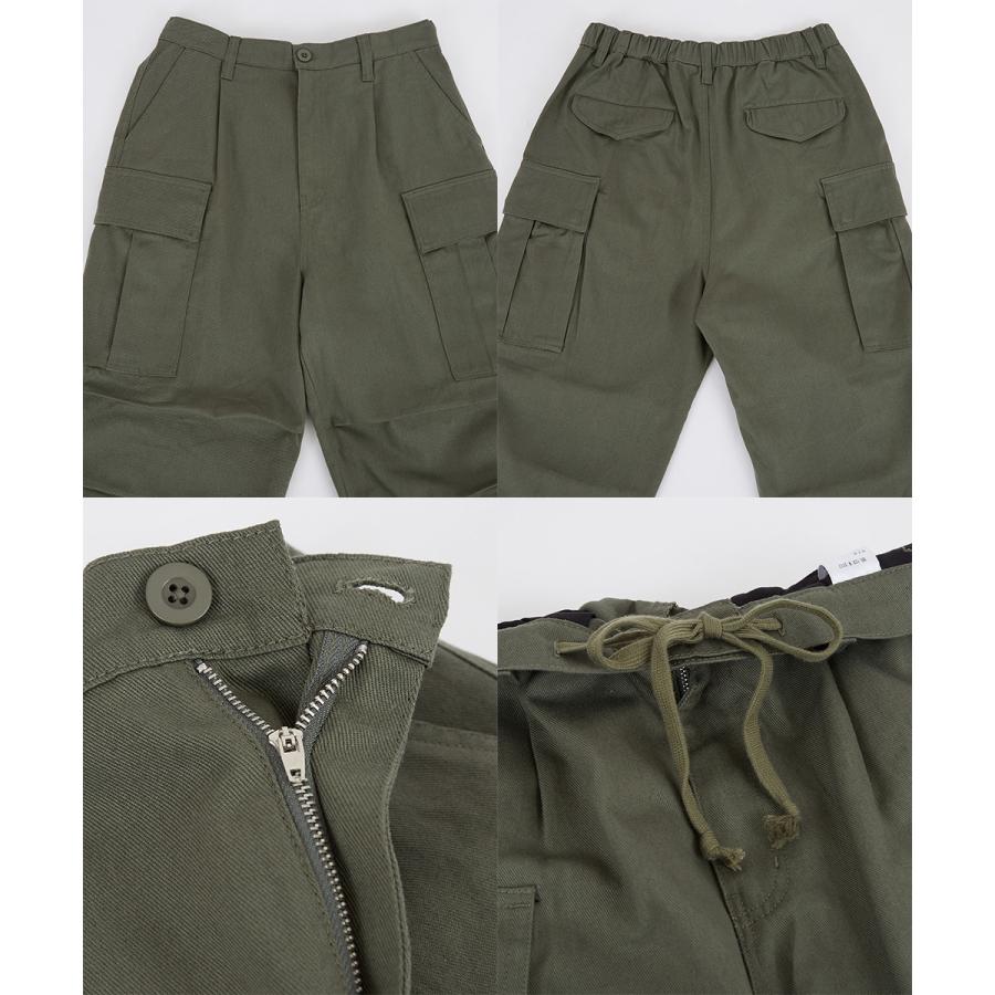 カーゴパンツ メンズ ワイド 綾織 ワークパンツ イージーパンツ ミリタリー 大きいサイズ ゆったり 韓国ファッション 古着系 ストリート カジュアル アメカジ | improves | 18