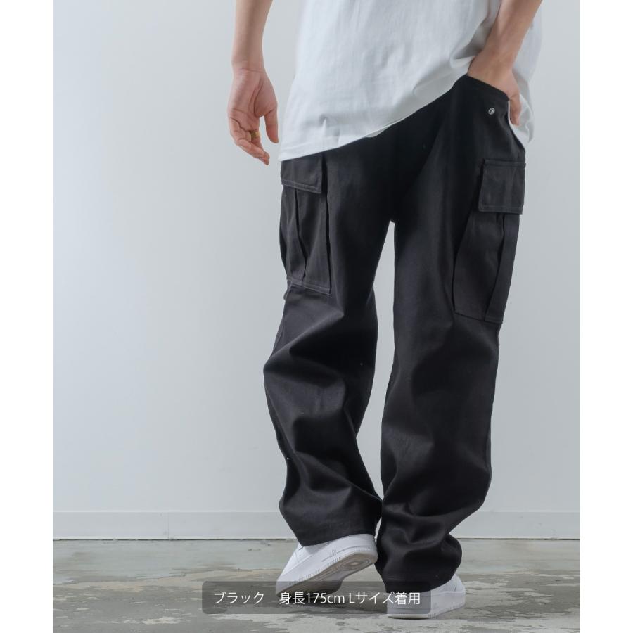 カーゴパンツ メンズ ワイド 綾織 ワークパンツ イージーパンツ ミリタリー 大きいサイズ ゆったり 韓国ファッション 古着系 ストリート カジュアル アメカジ | improves | 06