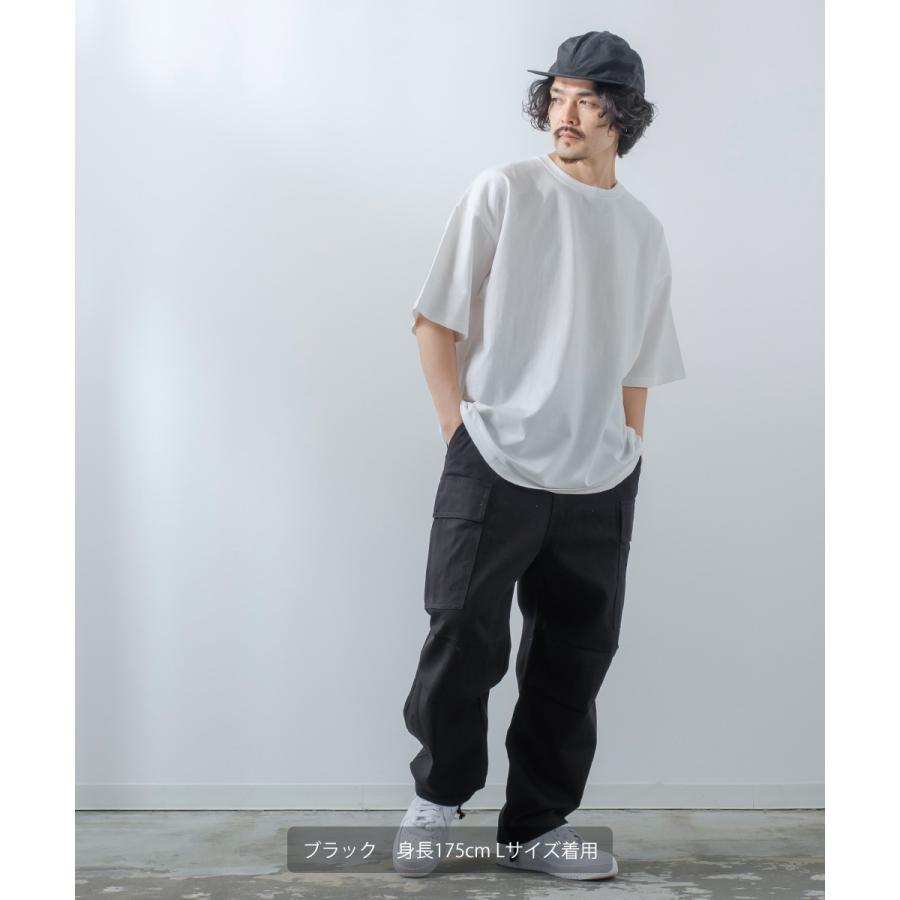 カーゴパンツ メンズ ワイド 綾織 ワークパンツ イージーパンツ ミリタリー 大きいサイズ ゆったり 韓国ファッション 古着系 ストリート カジュアル アメカジ | improves | 07