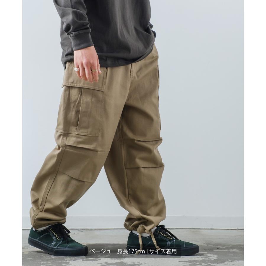 カーゴパンツ メンズ ワイド 綾織 ワークパンツ イージーパンツ ミリタリー 大きいサイズ ゆったり 韓国ファッション 古着系 ストリート カジュアル アメカジ | improves | 09