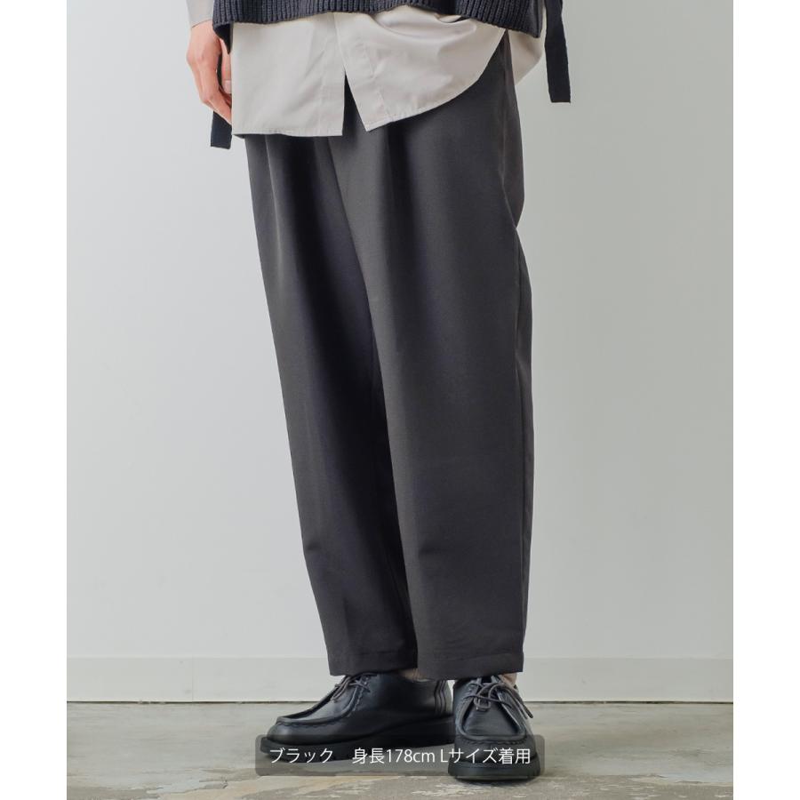 テーパードパンツ メンズ メロー 2タック ワイドパンツ ラグジュアリー スラックス とろみ 大きいサイズ ゆったり 韓国ファッション きれいめ カジュアル モード | improves | 08