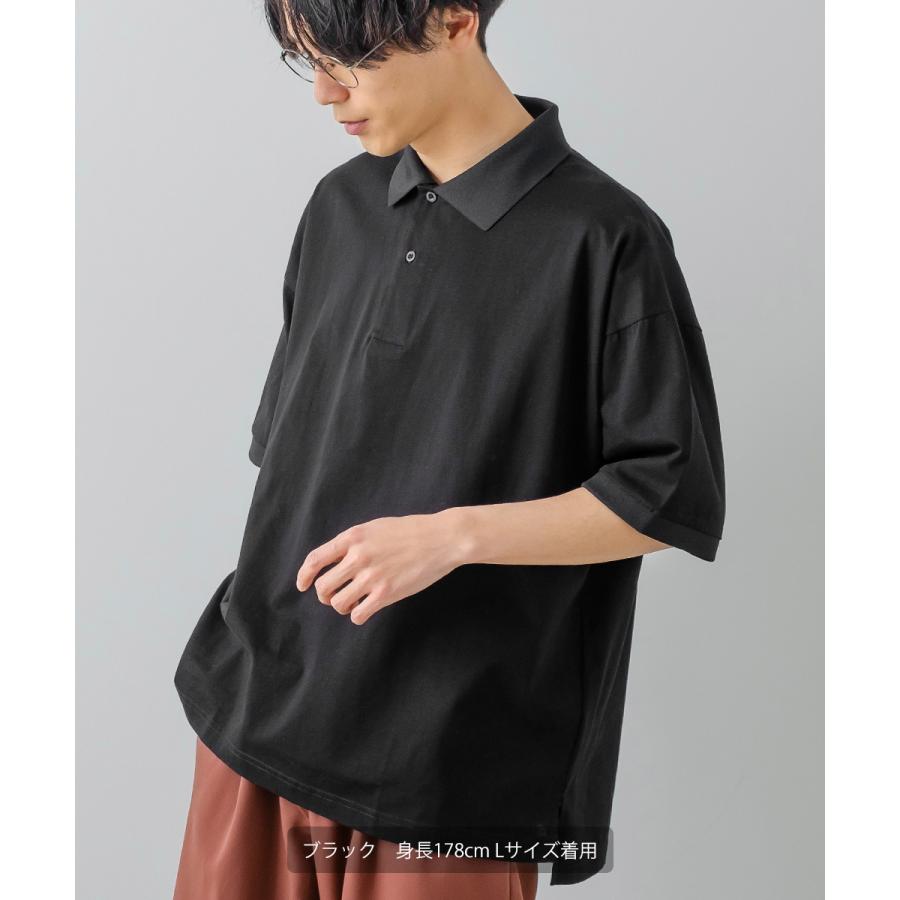 シルケット オーバーサイズ ポロシャツ メンズ  ラグジュアリー ビッグサイズ 半袖 大きいサイズ ゆったり 韓国ファッション きれいめ カジュアル モード | improves | 01