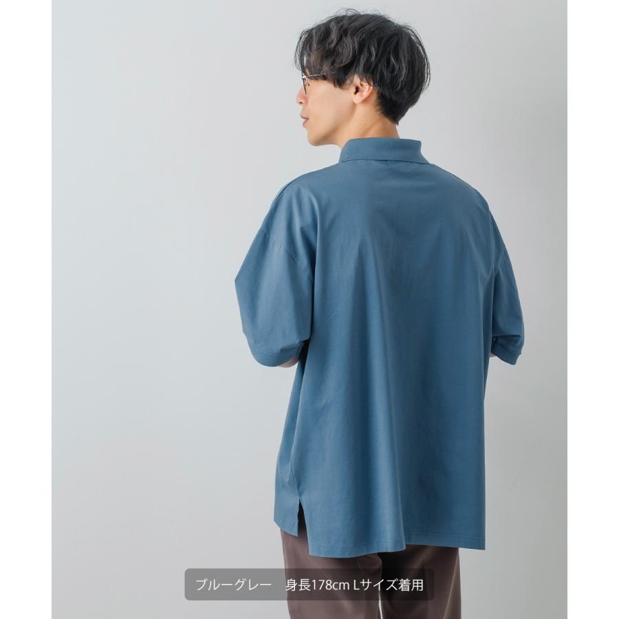 シルケット オーバーサイズ ポロシャツ メンズ  ラグジュアリー ビッグサイズ 半袖 大きいサイズ ゆったり 韓国ファッション きれいめ カジュアル モード | improves | 11