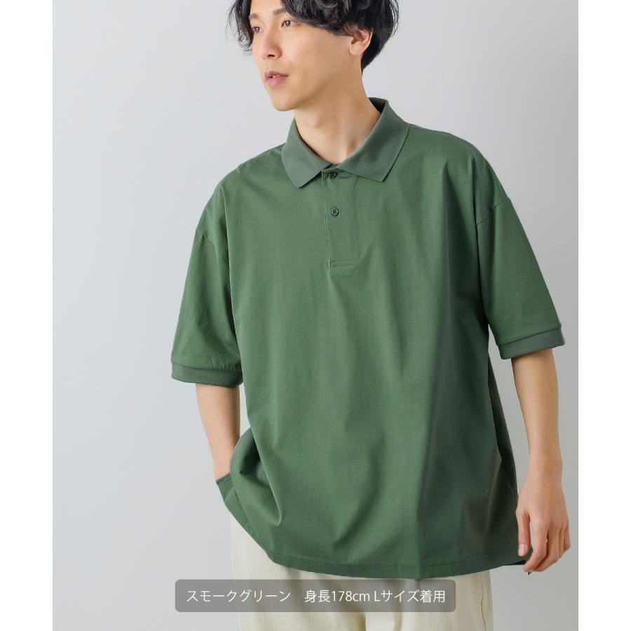 シルケット オーバーサイズ ポロシャツ メンズ  ラグジュアリー ビッグサイズ 半袖 大きいサイズ ゆったり 韓国ファッション きれいめ カジュアル モード | improves | 13