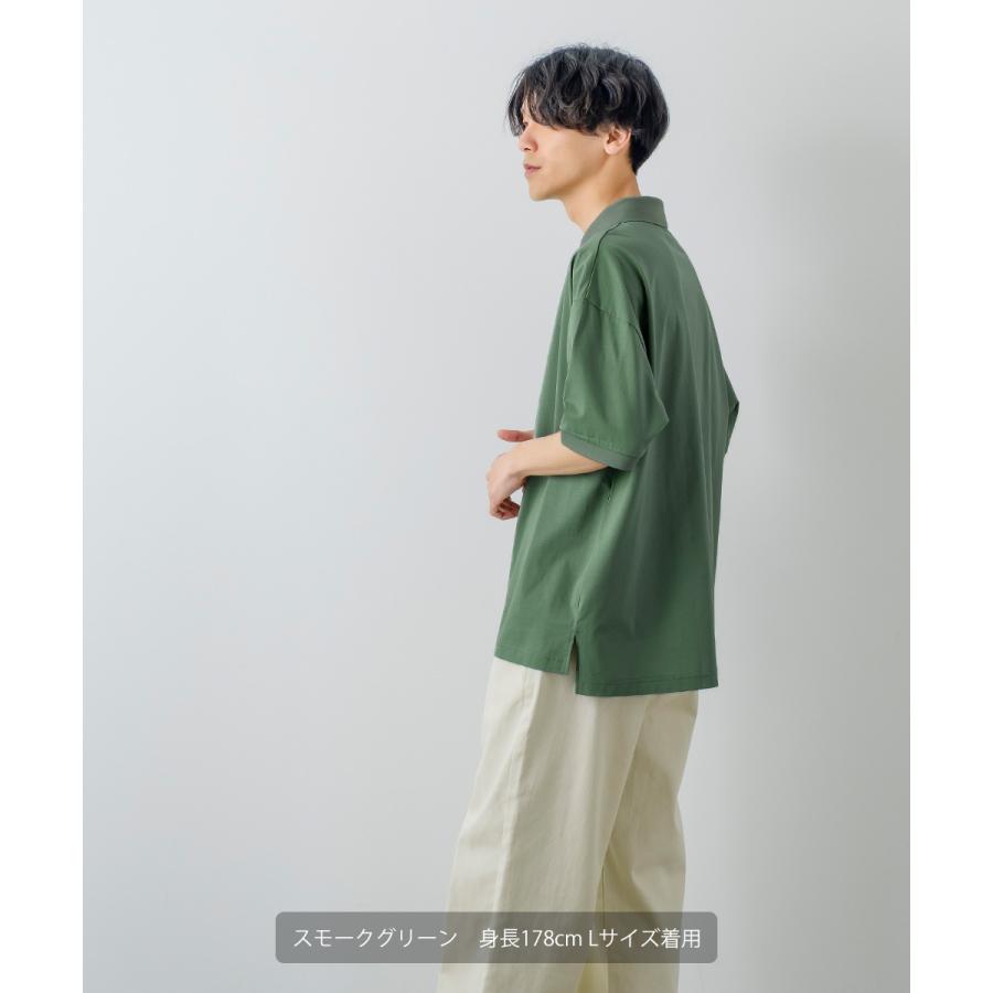 シルケット オーバーサイズ ポロシャツ メンズ  ラグジュアリー ビッグサイズ 半袖 大きいサイズ ゆったり 韓国ファッション きれいめ カジュアル モード | improves | 15