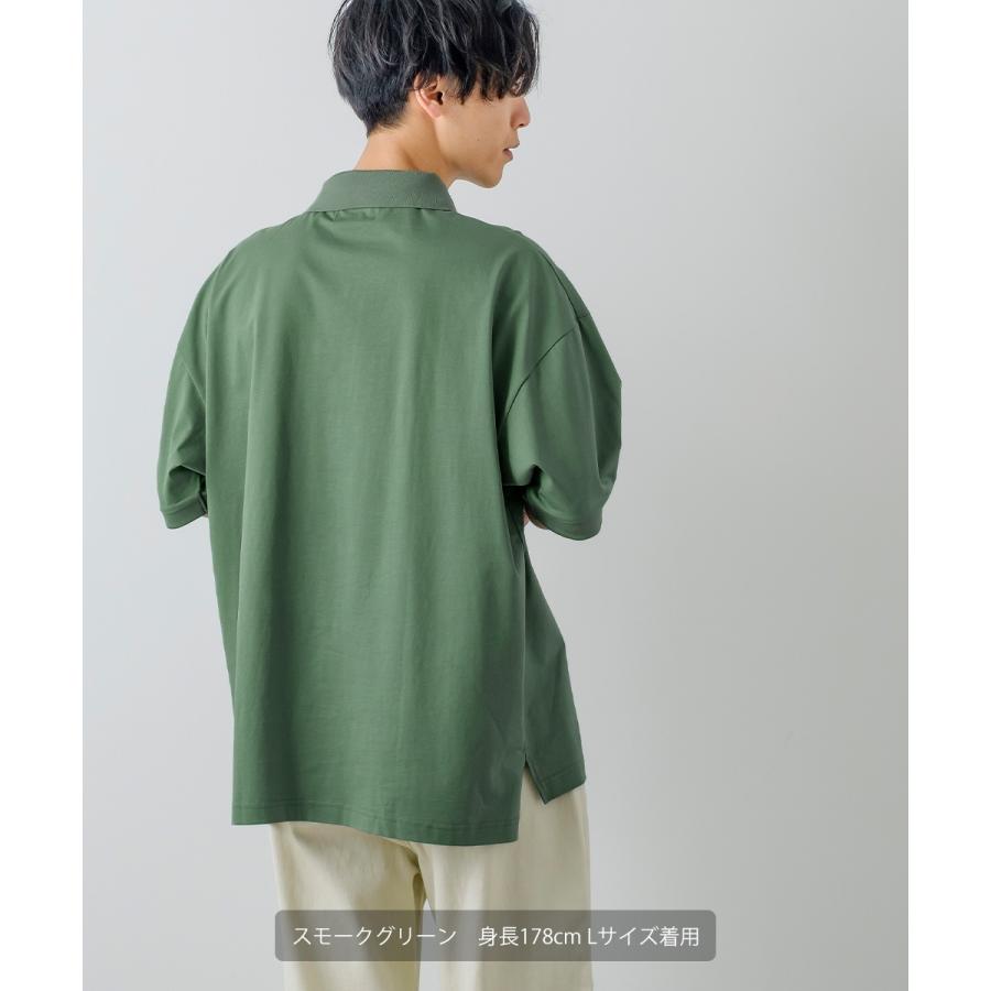 シルケット オーバーサイズ ポロシャツ メンズ  ラグジュアリー ビッグサイズ 半袖 大きいサイズ ゆったり 韓国ファッション きれいめ カジュアル モード | improves | 16