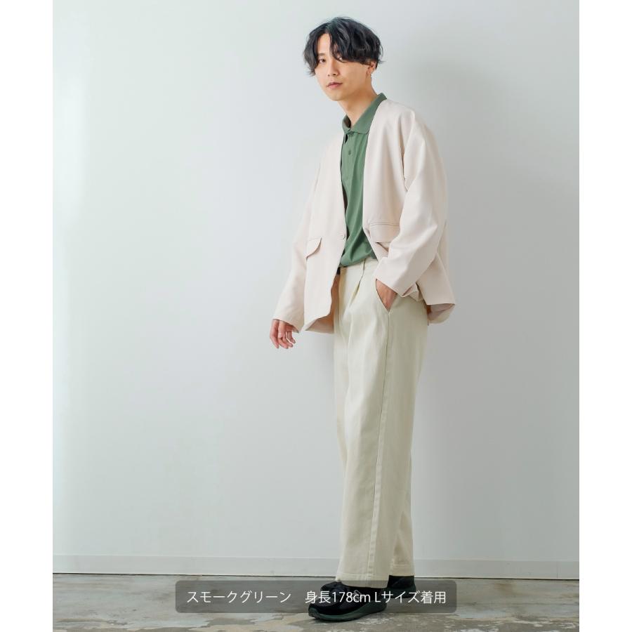 シルケット オーバーサイズ ポロシャツ メンズ  ラグジュアリー ビッグサイズ 半袖 大きいサイズ ゆったり 韓国ファッション きれいめ カジュアル モード | improves | 17