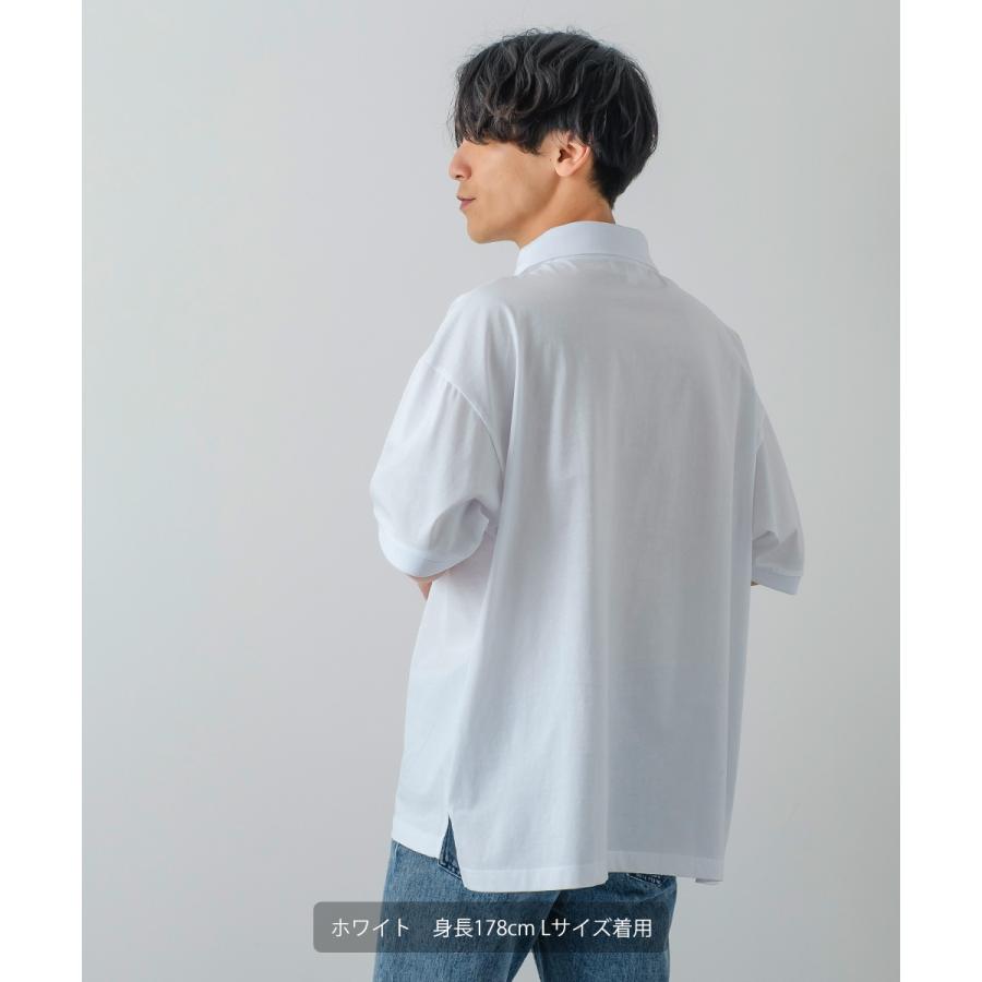 シルケット オーバーサイズ ポロシャツ メンズ  ラグジュアリー ビッグサイズ 半袖 大きいサイズ ゆったり 韓国ファッション きれいめ カジュアル モード | improves | 06