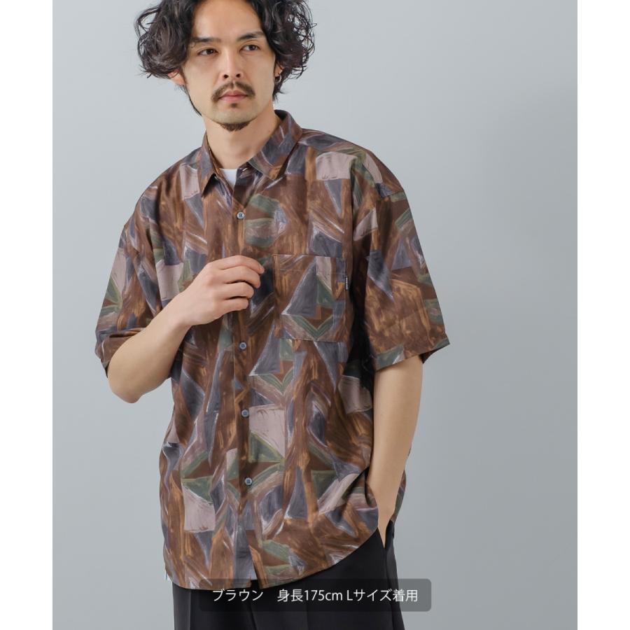 improves（インプローブス） 総柄 半袖 レギュラーシャツ メンズ