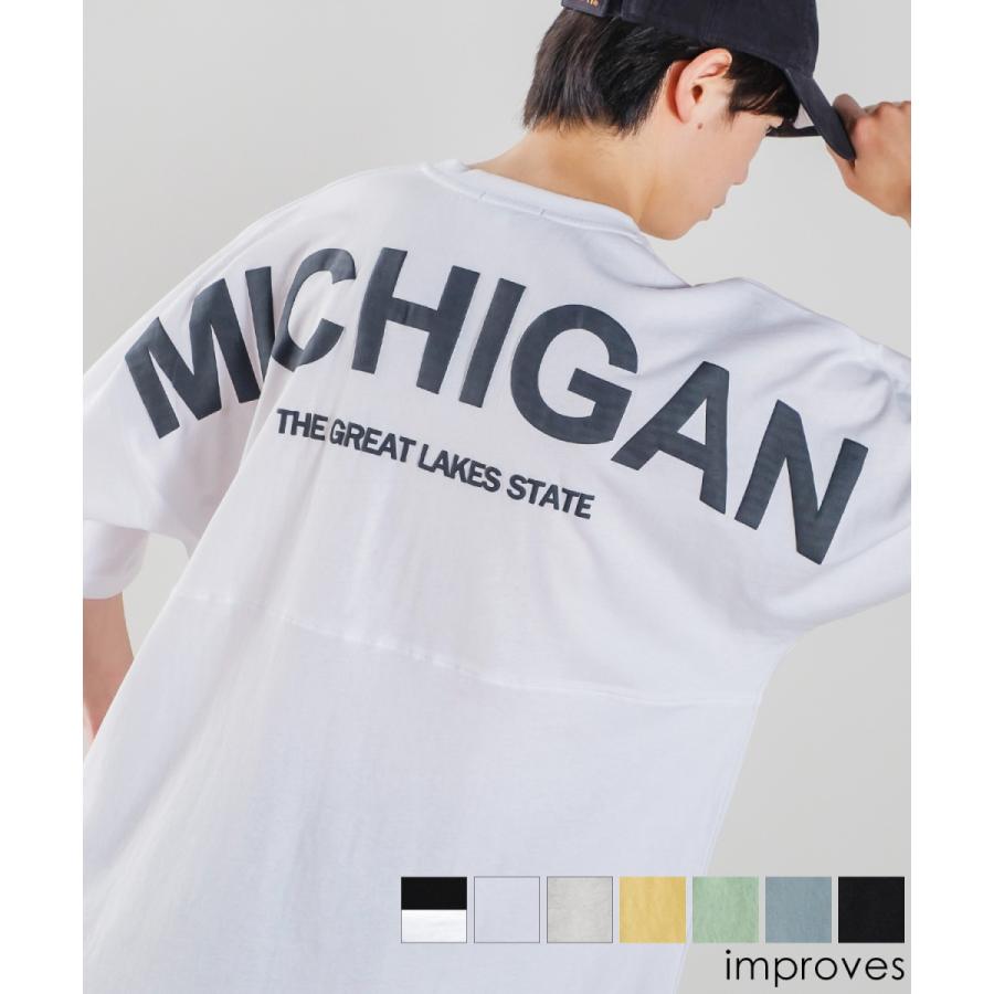 発泡バックプリント 半袖tシャツ メンズ ロゴプリント ビッグサイズ オーバーサイズ ラウンドカット カットソー 大きいサイズ 韓国ファッション ストリート Improves インプローブス 通販 Yahoo ショッピング