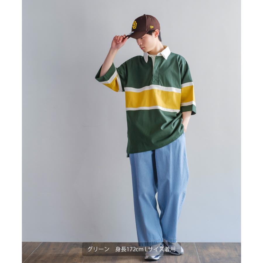 ラグビー　ポロシャツ　Lサイズ ラガーシャツ 長袖 大きいサイズ メンズ POLO BCS ボーダー