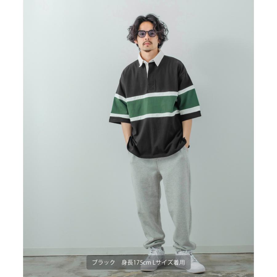 improves ヘビーウェイト 半袖ラガーシャツ メンズ 切替 ライン
