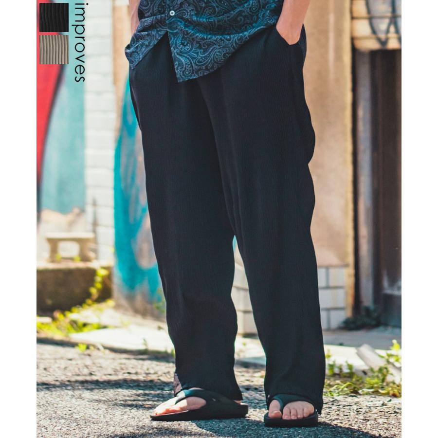 ランダムプリーツ イージーパンツ メンズ スラックス ワンマイルウェア ワイドパンツ リラックスパンツ 夏パンツ とろみ きれいめ カジュアル モード 韓国 超安い品質