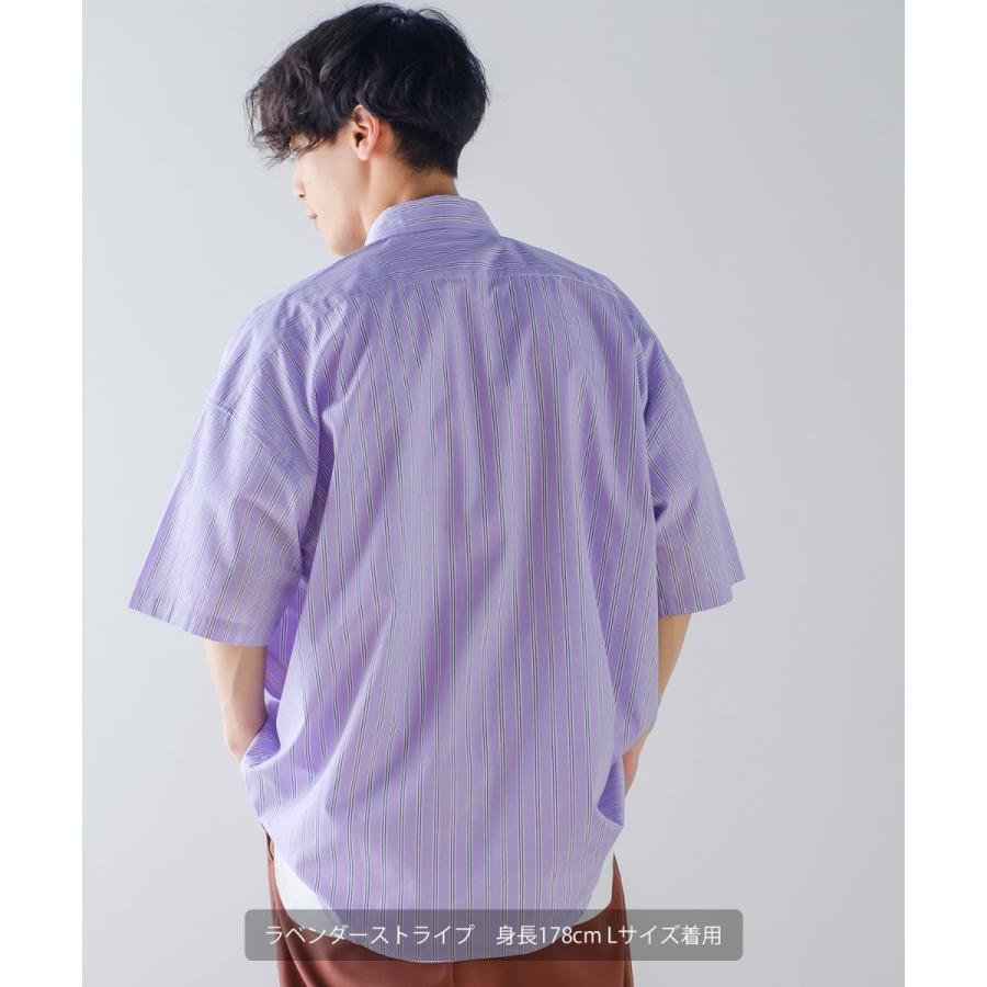 improves オーバーサイズ ストライプ レギュラーシャツ メンズ