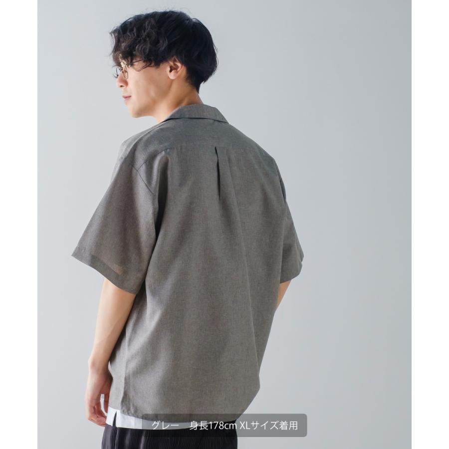 improves ポリトロ 両胸ポケット 半袖 オープンカラーシャツ