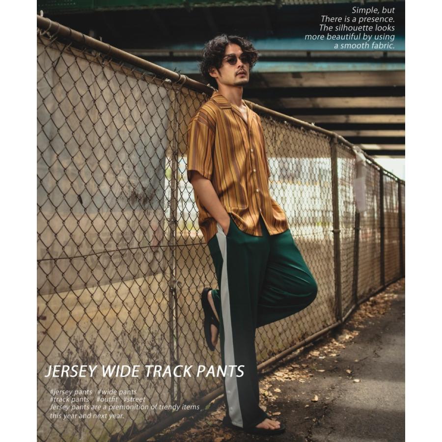 ジャージ ワイドトラックパンツ メンズ イージーパンツ ジョガーパンツ ラインパンツ ゆったり 大きいサイズ リラックス ワンマイルウェア 韓国ファッション | improves | 08