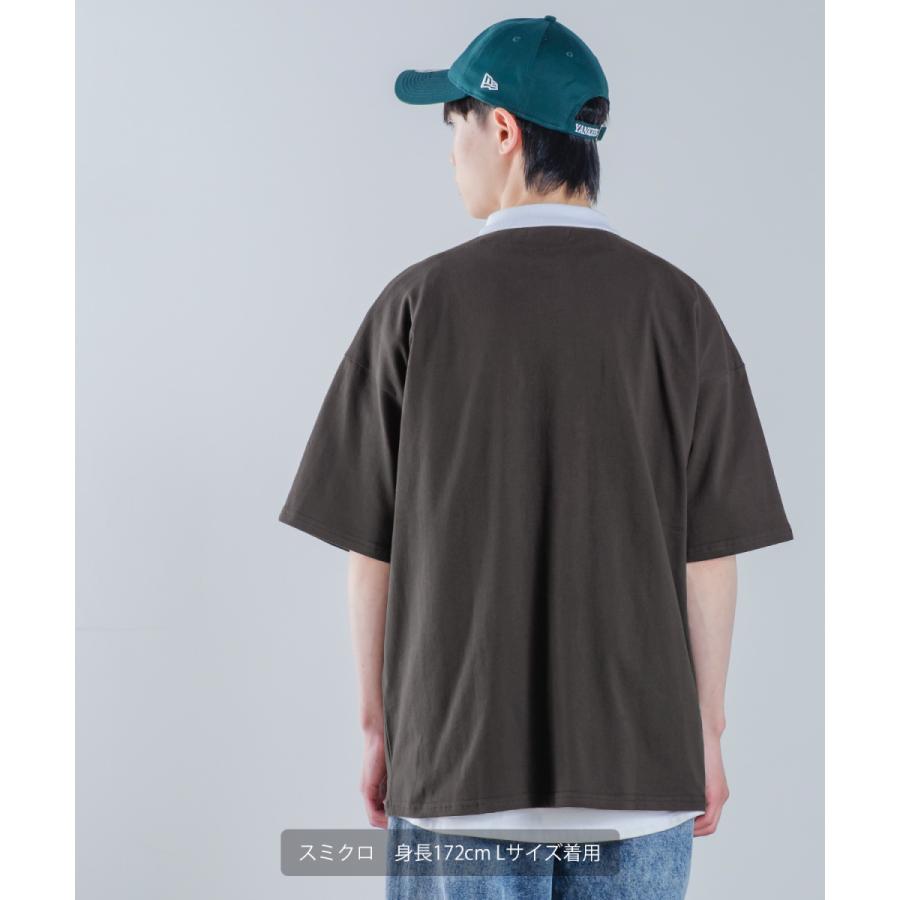 USコットン ロゴアップリケ 刺しゅう 半袖ポロシャツ メンズ スタジアムロゴ カットソー オーバーサイズ ビッグシルエット ゆったり 大きいサイズ トップス 韓国 | improves | 12