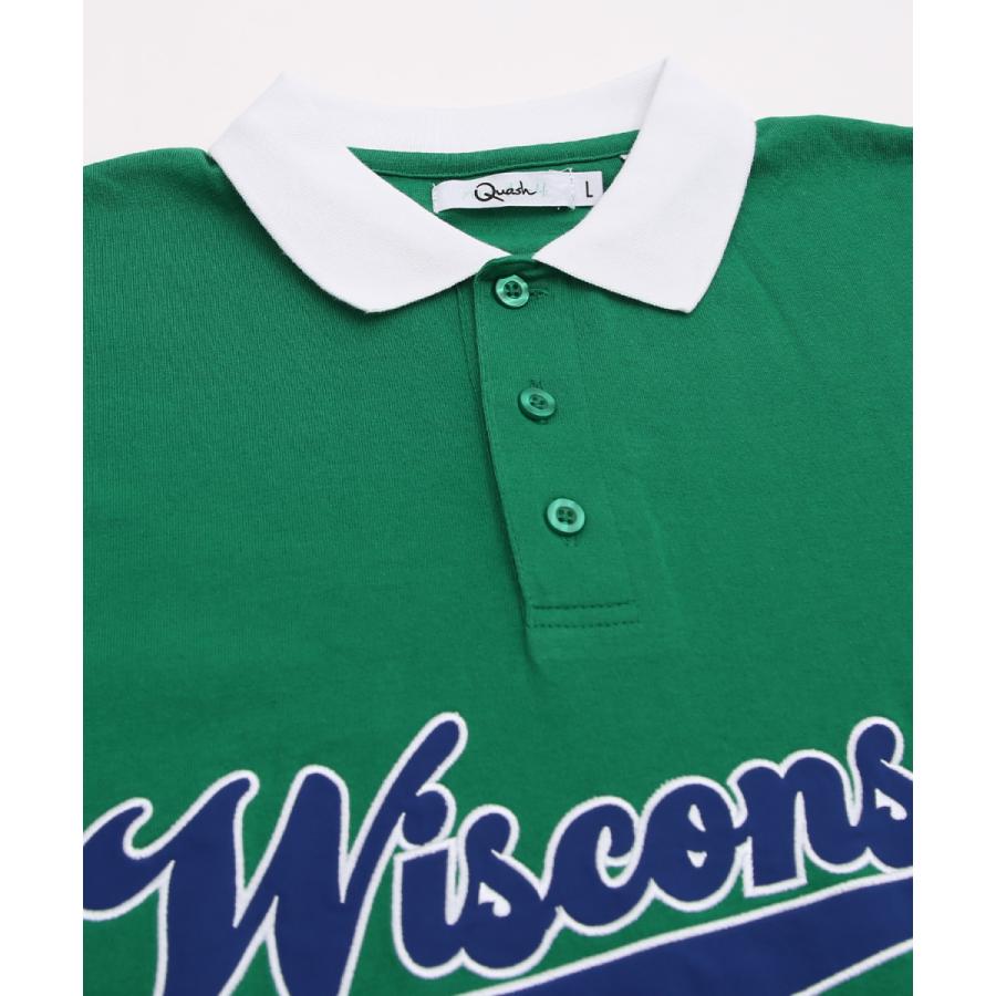 USコットン ロゴアップリケ 刺しゅう 半袖ポロシャツ メンズ スタジアムロゴ カットソー オーバーサイズ ビッグシルエット ゆったり 大きいサイズ トップス 韓国 | improves | 14