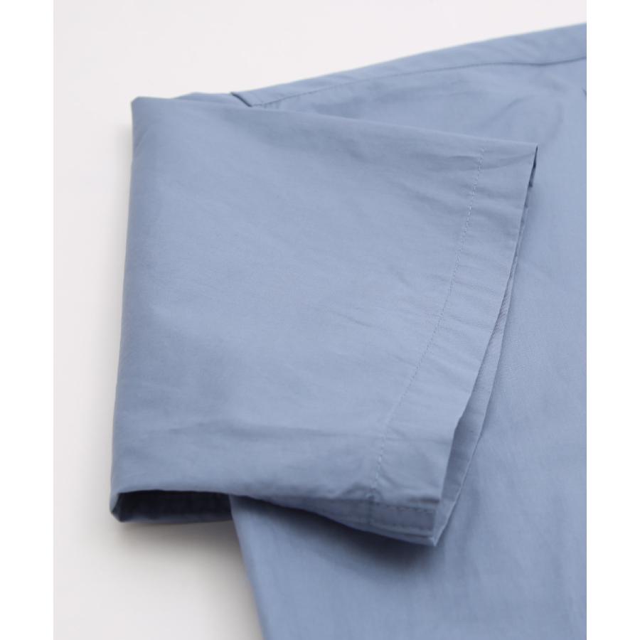 ロゴワッペン ブロード 半袖ビッグシャツ メンズ 刺しゅう レギュラーカラーシャツ オーバーサイズ ビッグシルエット ゆったり 大きいサイズ トップス シンプル | improves | 18