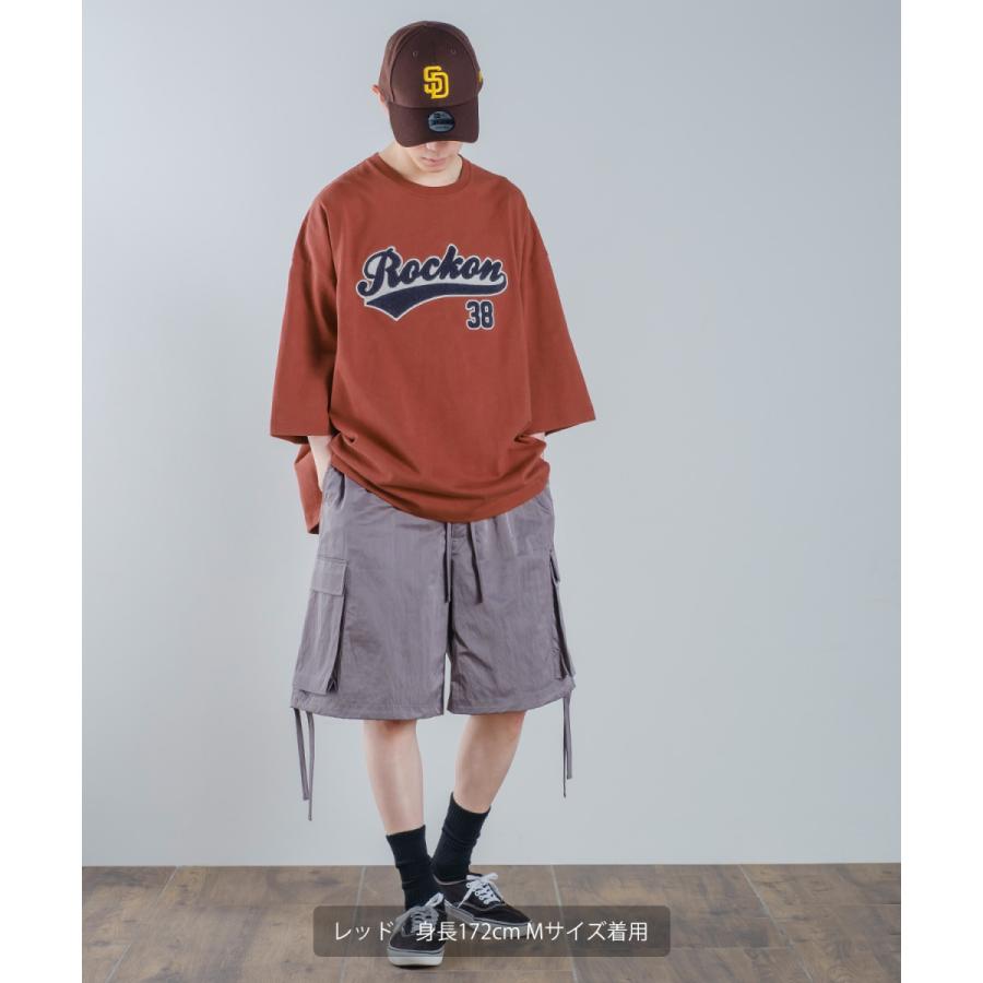 ロゴ ワッペン 刺しゅう 半袖 ビッグ Tシャツ メンズ カットソー スタジアムロゴ ドルマンスリーブ オーバーサイズ ビッグサイズ ゆったり 大きいサイズ | improves | 12